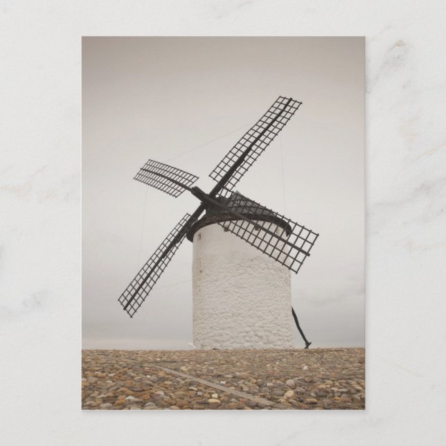 Campo de Criptana, antique La Manchas vindkraftver Vykort (Framsida)