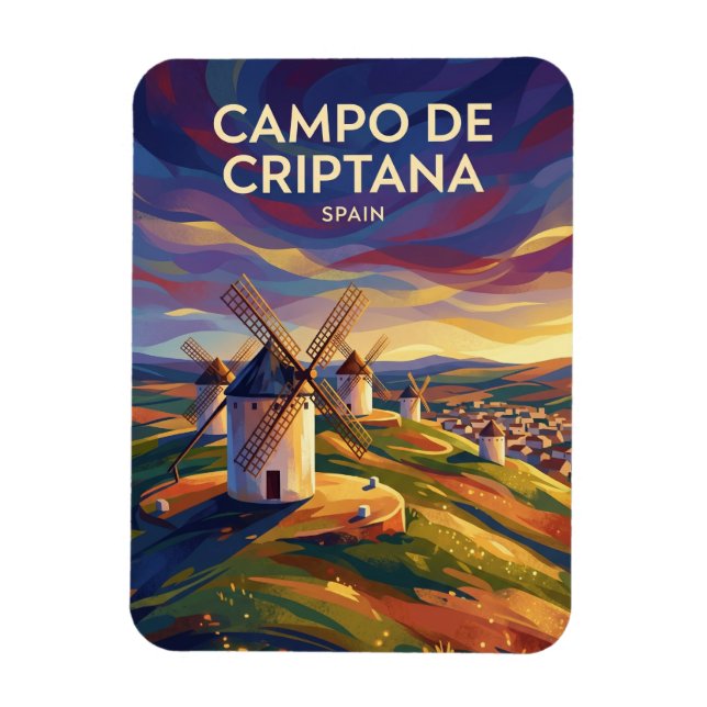 Campo de Criptana-vindkraftverk Spanien Magnet (Vertikal)