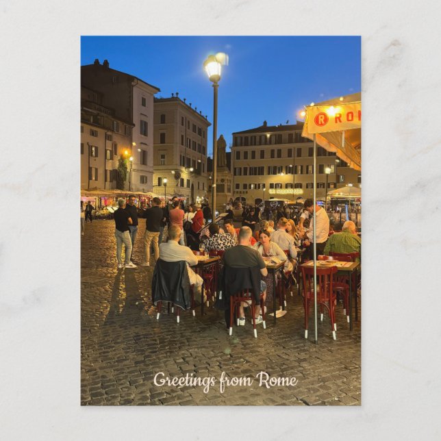 Campo di Fiore, Rom, Italien Design Vykort (Framsida)