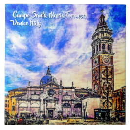 Campo Santa Maria Formosa Venice Italien Ceramic T Kakelplatta