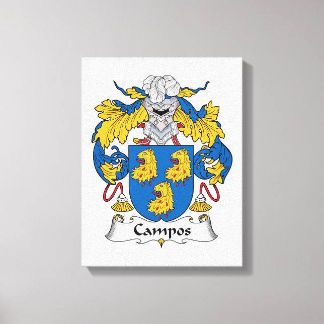 Campos Family Crest Canvastryck (Framsida)