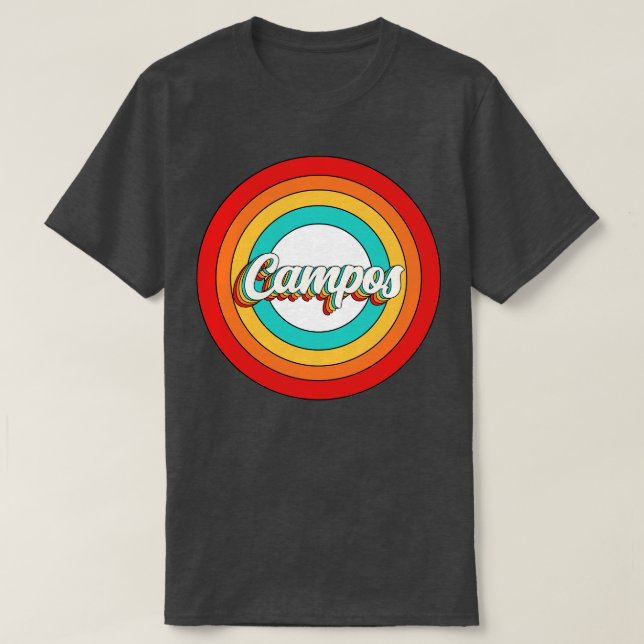Campos Namn Shirt Vintage Campos Circle T Shirt (Design framsida)