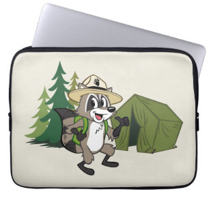 Campout för amerikan för skogsvaktarestack laptop sleeve