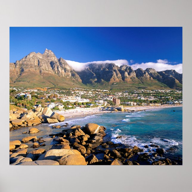 Camps Bay Beach och The Twelve Apostles-området Poster (Framsidan)