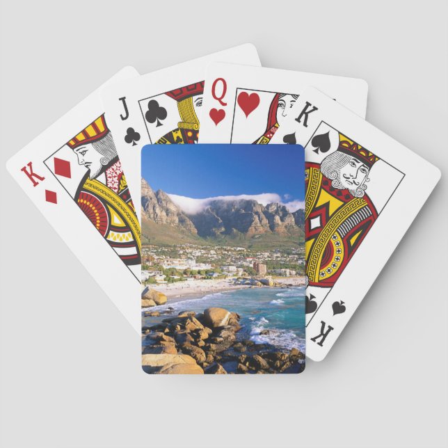 Camps Bay Beach och The Twelve Apostles Range Spel Kort (Baksidan)