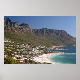 Camps Bay-stranden och Twelve Apostles Poster