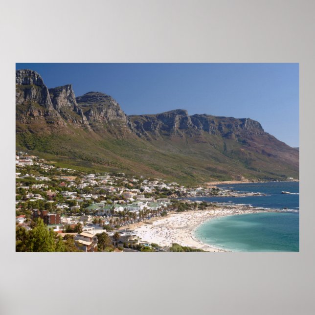 Camps Bay-stranden och Twelve Apostles Poster (Framsidan)