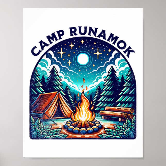 Camps Runamok Musical Playing Tee For Youth Kids M Poster (Framsidan)