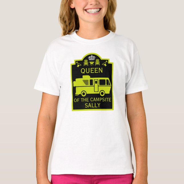 Campsitdrottning T Shirt (Framsida)