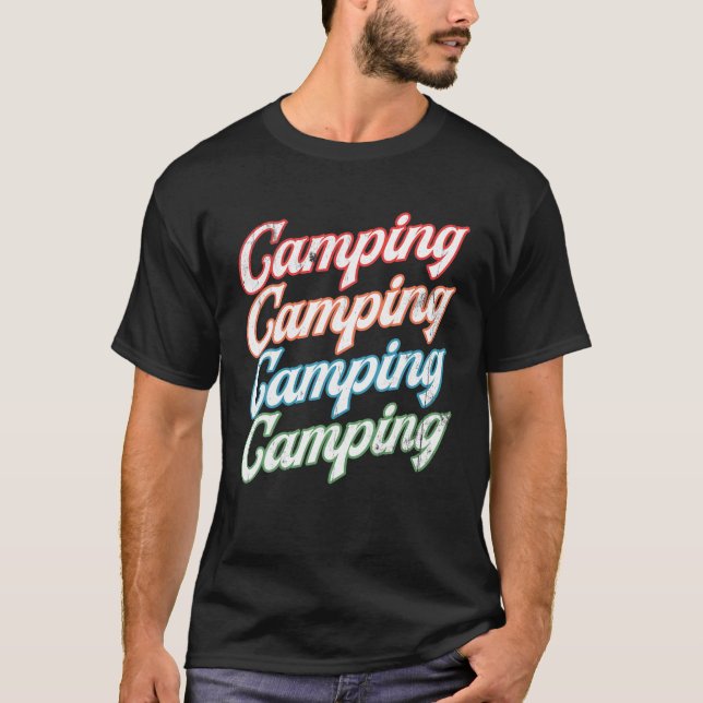 Campsite Campers For Adventurers T Shirt (Framsida)