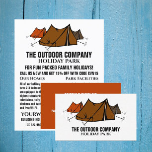 Campsite, Helgdag Park Advertising Reklamblad