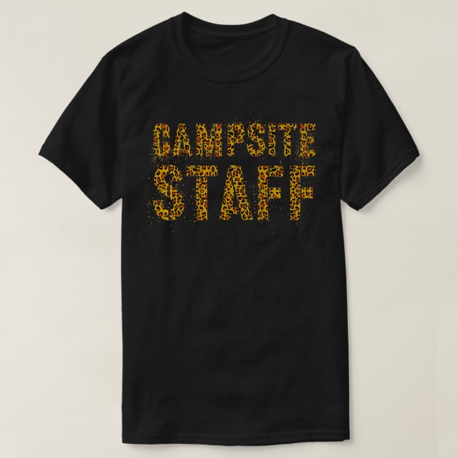 CAMPSITE PERSONAL Leopard Print Host Sommarkonsult T Shirt (Design framsida)