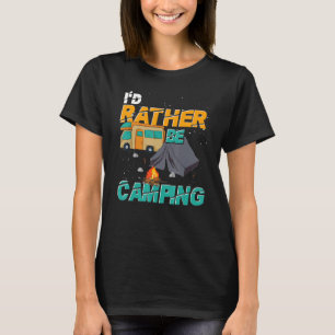 Campsite Tält Campfire Camper Outdoor Caravan Camp T Shirt