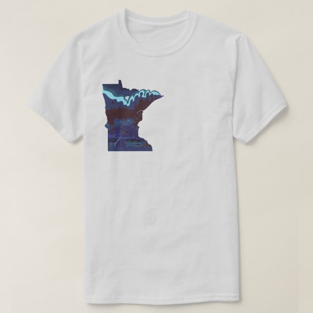 Campsite Vatten Canoe Loon Campsite T Shirt (Design framsida)