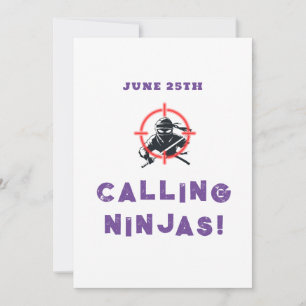 Campus Ninja-kort för broderskap i Party Spara Datumet