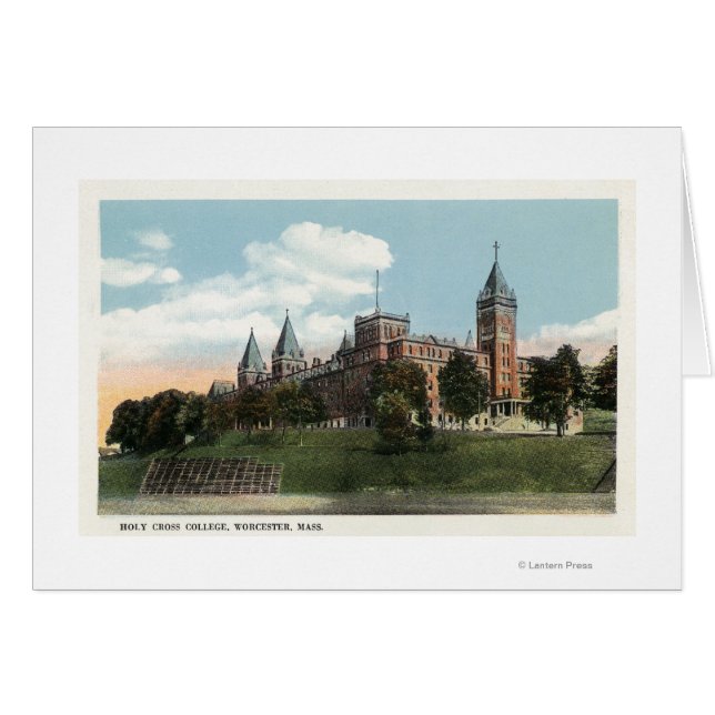Campus View of Heliga Kor College Hälsningskort (Framsidan Horizontal)