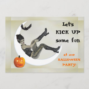 Campy Frankenstein mammahalloween fest Inbjudningar