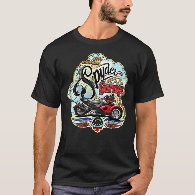 Can-Am Spyder Garage Sign Logo Classic T-Shirt (Framsida)