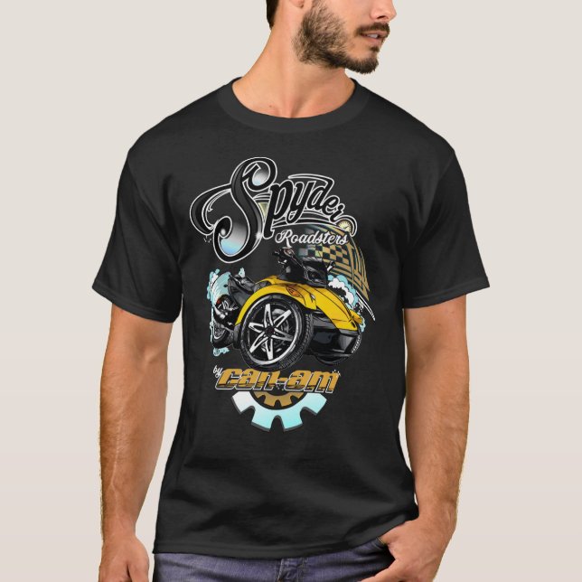 Can-Am Spyder Roadsters Retro Logotyp   T Shirt (Framsida)