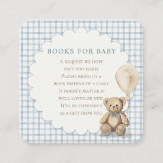 Can Bearly Wait Teddy Bear Books for Baby Shower Tilläggskort