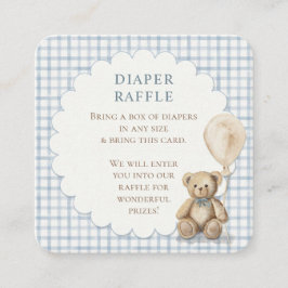 Can Bearly Wait Teddy Bear Diapers Boy Baby Shower Tilläggskort