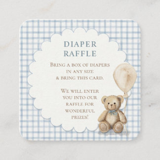 Can Bearly Wait Teddy Bear Diapers Boy Baby Shower Tilläggskort