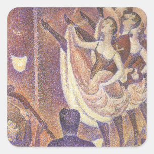 Can-can-dansen, Le Chahut av Georges Seurat Fyrkantigt Klistermärke