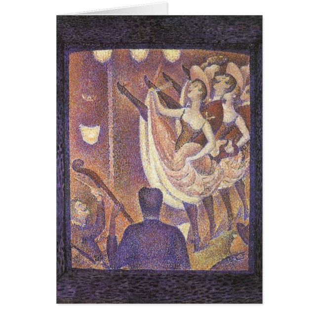 Can-can-dansen, Le Chahut av Georges Seurat Hälsningskort (Framsidan)