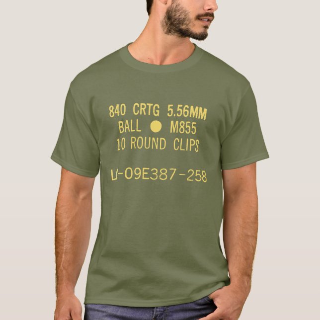 can för 5.56x45mm ammo M855 Tee Shirt (Framsida)