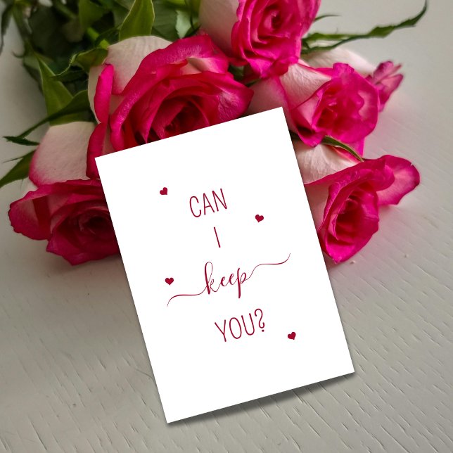 Can I Keep You Cute Romantic Proposal Bouquet Card (Skapare uppladdad)