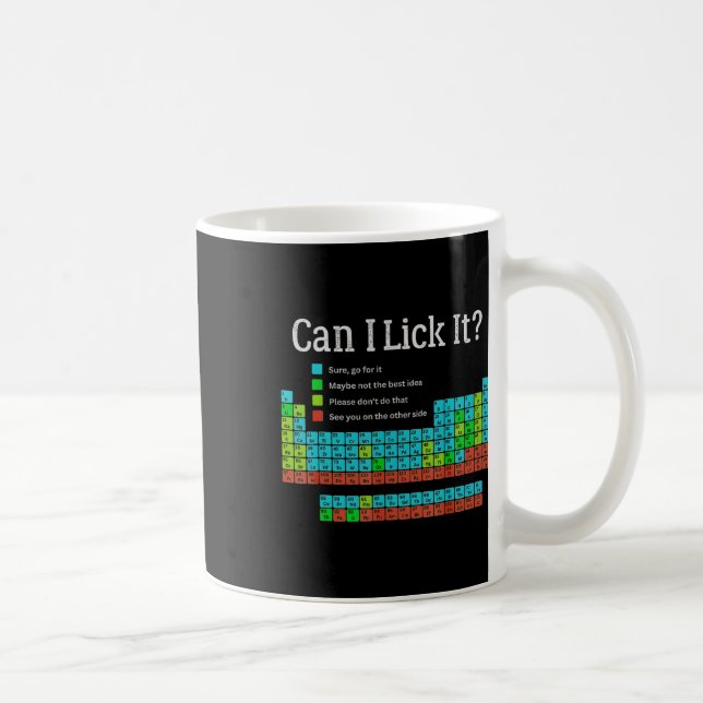 Can I Lick It Funny Back To School Periodic Table  Kaffemugg (Höger)