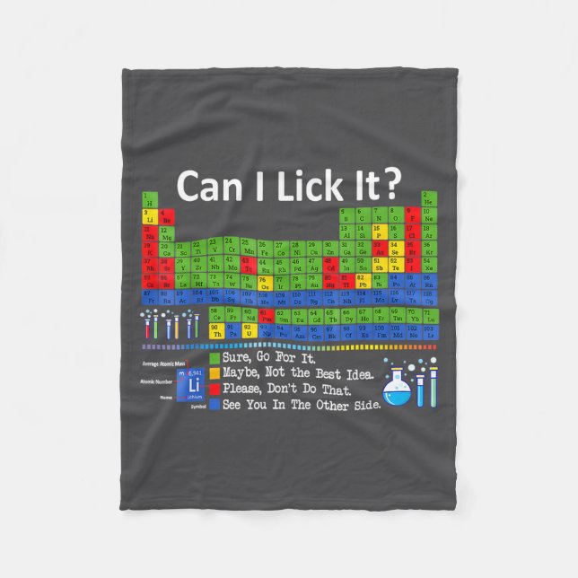 Can I Lick It Periodic Table Chart Science Teacher Fleecefilt (Framsidan)