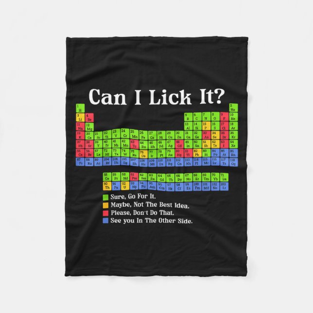 Can I Lick It Periodic Table Chart Science Teacher Fleecefilt (Framsidan)