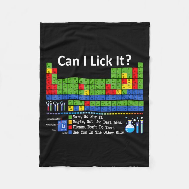 Can I Lick It Periodic Table Chart Science Teacher Fleecefilt (Framsidan)
