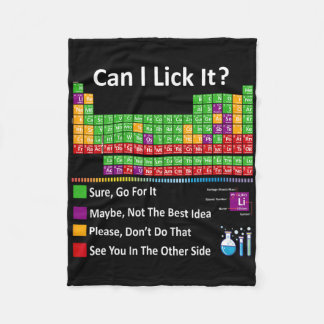 Can I Lick It Periodic Table Chart Science Teacher Fleecefilt