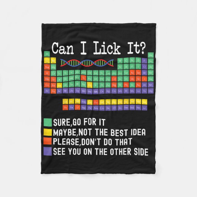 Can I Lick It Periodic Table Chart Science Teacher Fleecefilt (Framsidan)