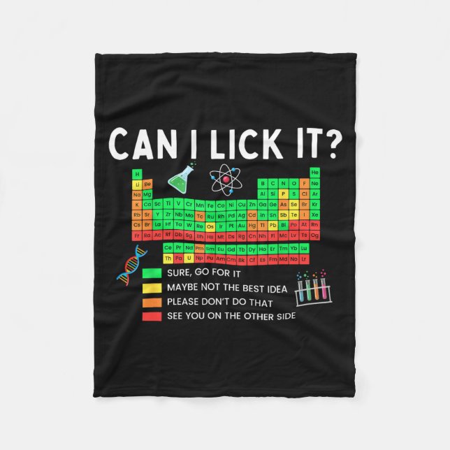 Can I Lick It Periodic Table Chart Science Teacher Fleecefilt (Framsidan)