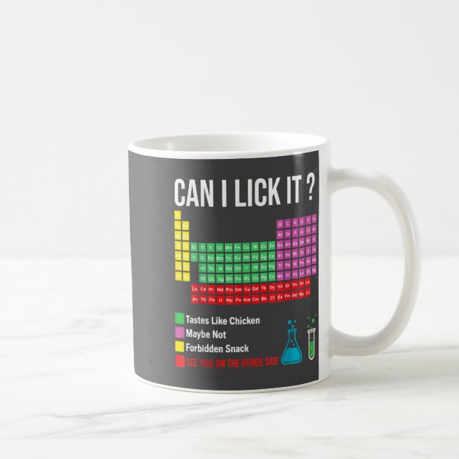 Can I Lick It Periodic Table Chart Science Teacher Kaffemugg (Höger)