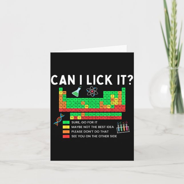 Can I Lick It Periodic Table Chart Science Teacher Kort (Framsida)