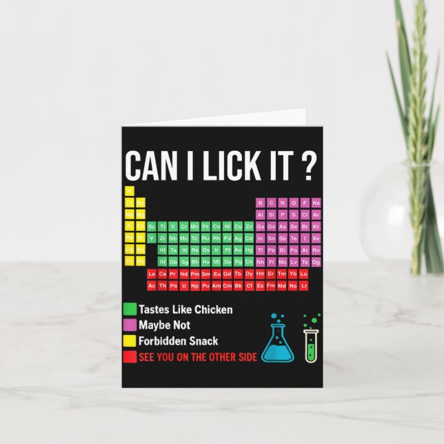 Can I Lick It Periodic Table Chart Science Teacher Kort (Framsida)