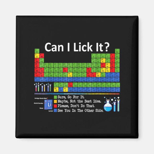 Can I Lick It Periodic Table Chart Science Teacher Magnet (Framsidan)