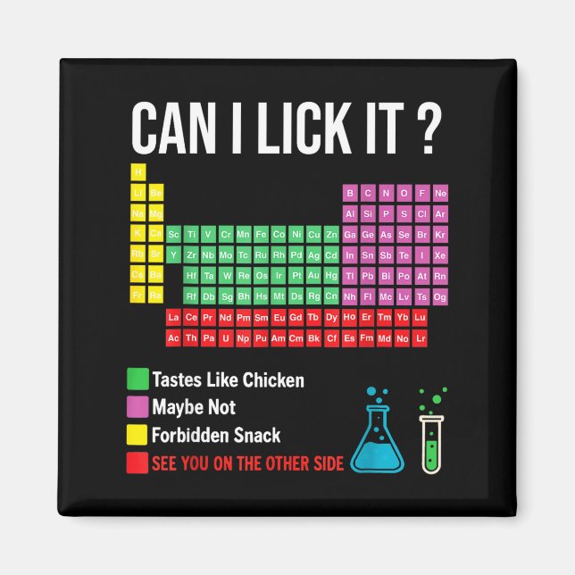 Can I Lick It Periodic Table Chart Science Teacher Magnet (Framsidan)