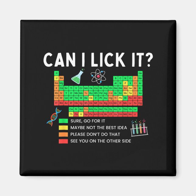 Can I Lick It Periodic Table Chart Science Teacher Magnet (Framsidan)