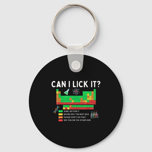 Can I Lick It Periodic Table Chart Science Teacher Nyckelring (Framsida)