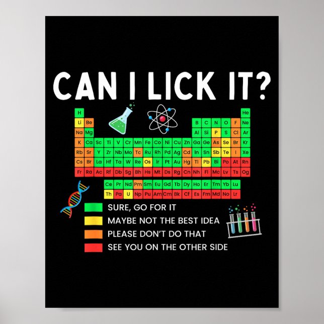 Can I Lick It Periodic Table Chart Science Teacher Poster (Framsidan)