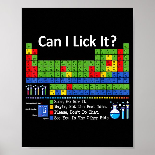 Can I Lick It Periodic Table Chart Science Teacher Poster (Framsidan)
