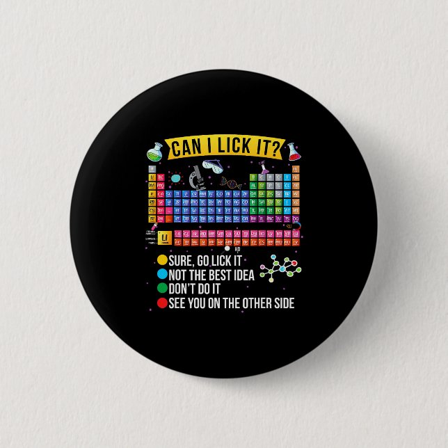 Can I Lick It Periodic Table Funny Science Chemist Knapp (Framsida)