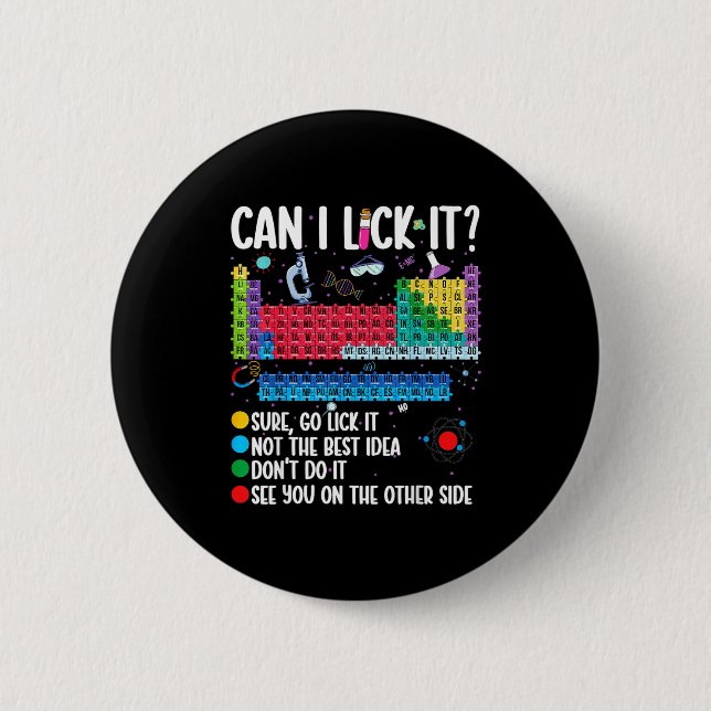 Can I Lick It Periodic Table Funny Science Chemist Knapp (Framsida)