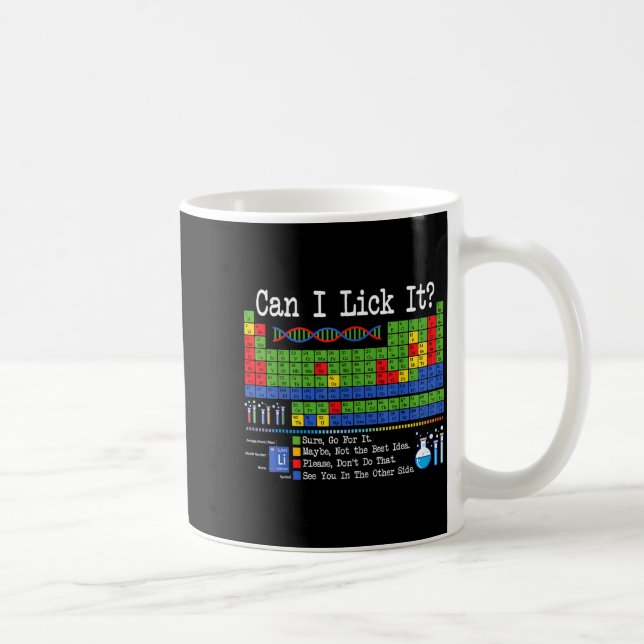 Can I Lick It Periodic Table Funny Science Teacher Kaffemugg (Höger)