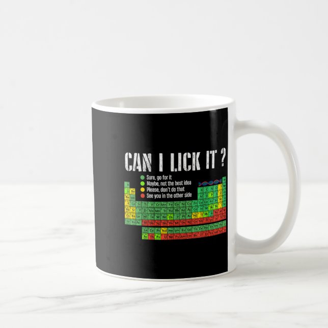 Can I Lick It Periodic Table Funny Science Teacher Kaffemugg (Höger)